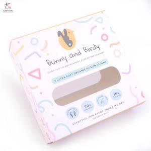 China Custom Printed Cardboard Boxes With Clear Window | Baby Clothes Packaging Box Manufacturers on sale