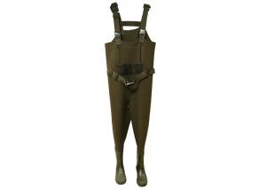 China Fly Neoprene Fishing Waders Warm Customized Eco Friendly In Green Color on sale