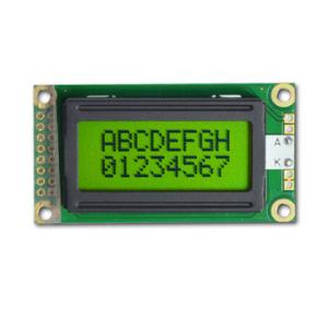 Buy cheap STN Transflective 0802 Character LCD Display Module Positive Green Monochrome product