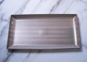 China CIQ Color Glaze Hand Painting Rectangular Ceramic Dinner Plate on sale
