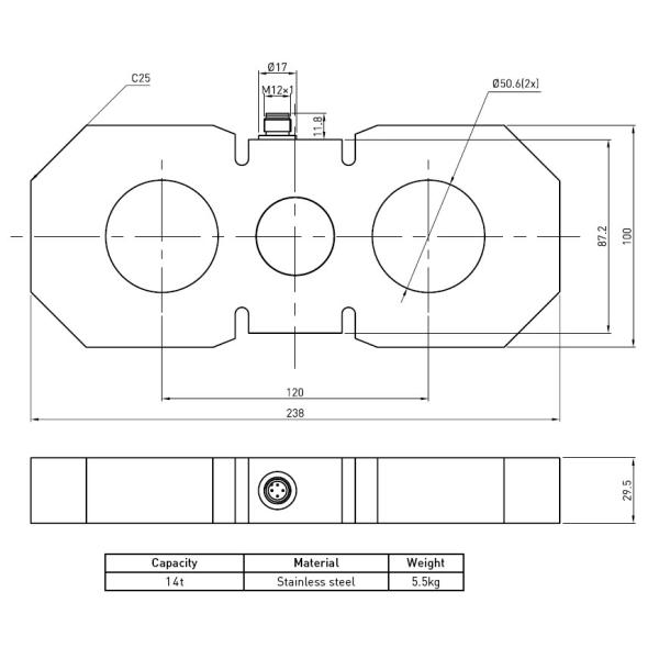 Tension Link Stainless Steel Load Cell