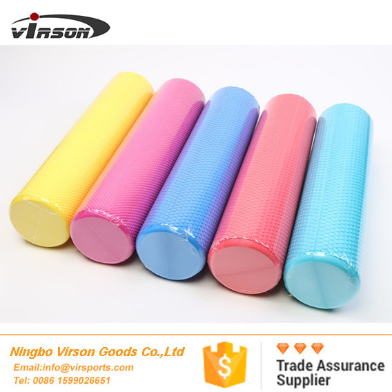 90cm high density eva foam roller with dot design rounded edges