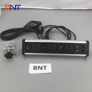 Buy cheap Removable clamp on table edge mounted table socket outlet with usb port product