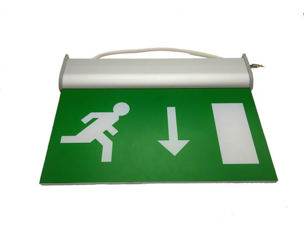 Quality 110V / 220V Double Sided Exit Signs Self Testing Running Man Emergency Light Maintained for sale