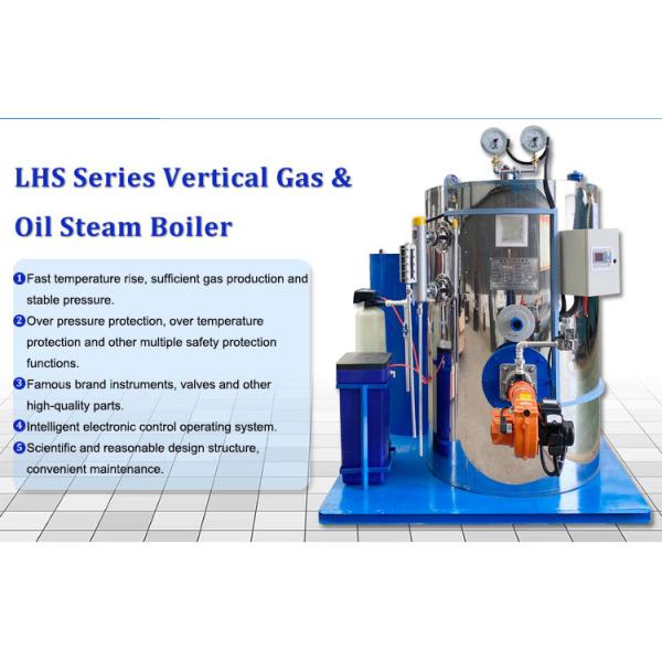 500kg/H Small LPG Gas Diesel Dual Fuel Oil Fired Steam Boiler Price For Food Mill Factory