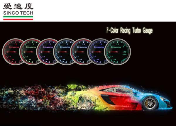 Quality Single Pointer Turbo Boost Gauge 7 Color High Accuracy 60 Mm Size ISO 9001 Approved for sale