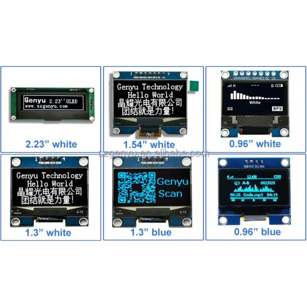Dot Matrix OLED Screen 128x32 128x64 256x64 I2C SPI Micro Display 0.42/0.49/0.66/0.69/0.78/0.87/0.91/0.96/1.3/1.54/2.42