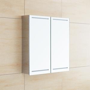 Stainless Steel LED Mirror Cabinet With Sliding Door , Light Up Bathroom Cabinet