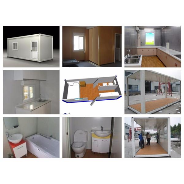 Mobile Home Cabin expandable low cost prefab container house 20ft for sale