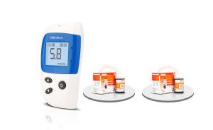 0.6ul Blood Volume Diabetes Glucose Meter , Light Warning Blood Sugar Level Meter