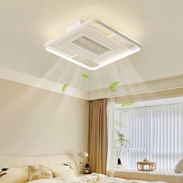 Quality Minimalist Bladeless Ceiling Fan With Light ,  Multi Shape Electric Ceiling Fan With Remote for sale