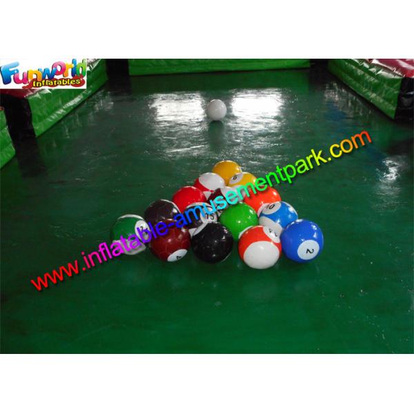 Custom Inflatable Sports Games , Inflatable Billiards Table With Snooker Soccer Ball