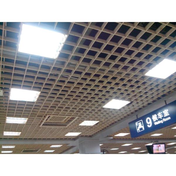 50x50mm Aluminum Grid Ceiling For Metro Station Light Weight Waterproof