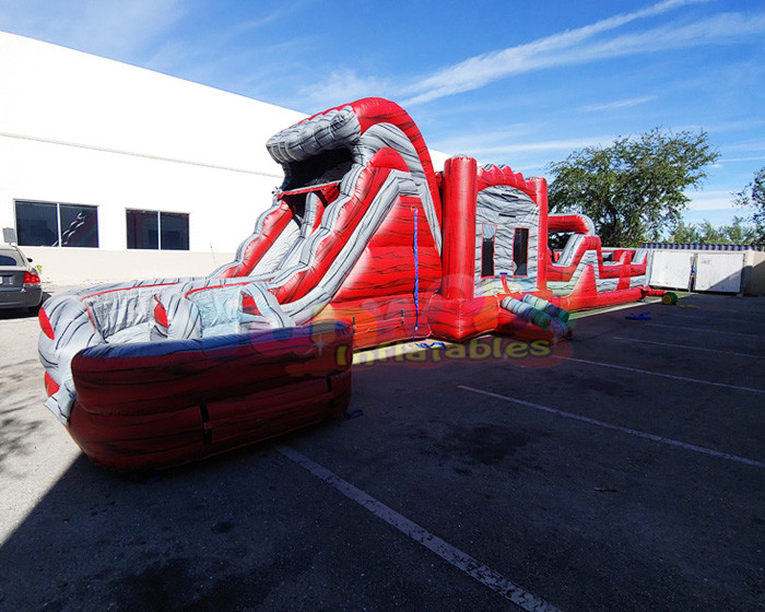Long Bouncy Castle 13.2X4.7X3M Inflatable Obstacle Course