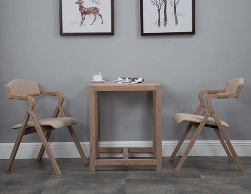 Durable and Stylish Nordic Folding Wood Restaurant Dining Chairs in Northeast Ash with Weight Limit of 150K