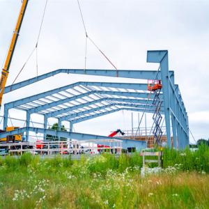 China Prefab Galvanized Pu Panel Steel Frame Structure Building on sale