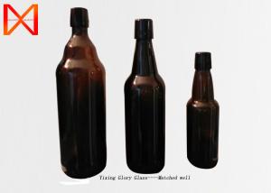 Swing Top Empty Glass Beer Bottles , Glass Growler Bottles Practical With Stoppers