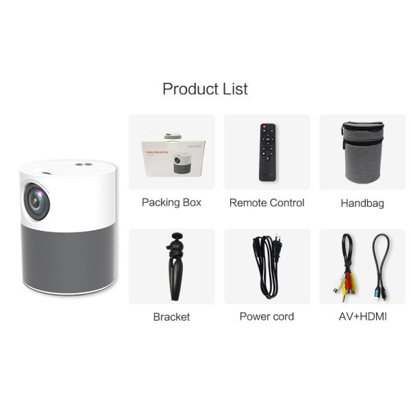 M1 Mini Full HD 1080P Android Projector Unique Cylindrical Projector with Carry Bag / Mini Tripod