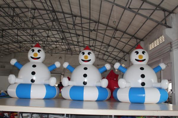 Quality Airtight PVC Customized Inflatable Snowman Decorations Easy To Clean for sale