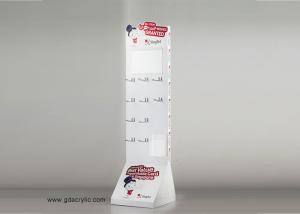 Mobile Phone Accessories Floor Standing Display Stand with Brochure Display and L Shape Hooks
