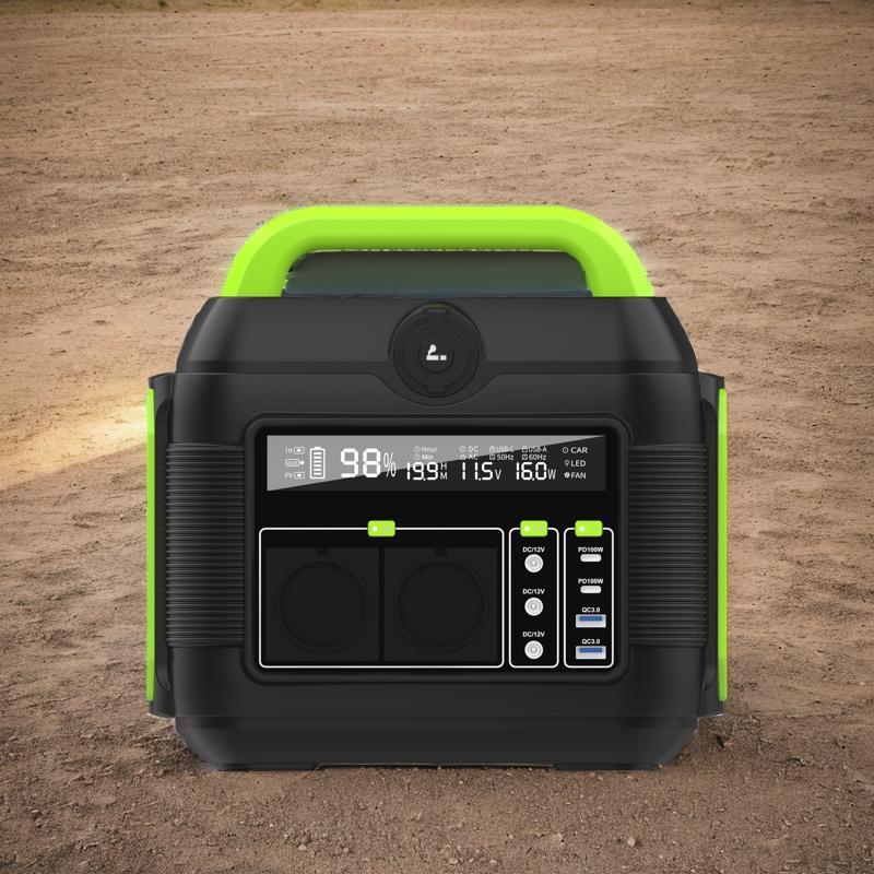 Outdoor Camping Travel RV Energy Storage Power Station Multi-Function Output 600W Mobile Power Station Balcony Charging Treasure Generator