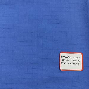 Buy cheap 155GSM Anti Static Lining Fabric Thread Count 32+A Density 130/70 CVC Fine Grain product