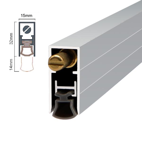 6063 Alumium Soundproof Door Bottom Seals Concealed Automatic Drop Down Weather Strips
