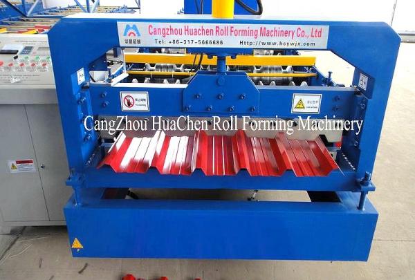 Quality Trapezoid Roofing Sheet Roll Forming Machine 12 month warranty for sale