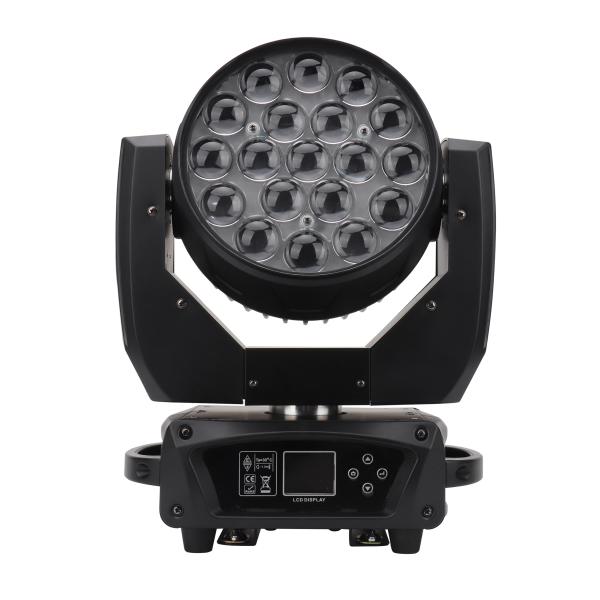 RGBW Moving Head Wash Light 19*15w Mechanical Focus LED Zoom Light