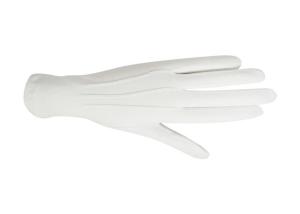Plastic Button Type Marching Band Gloves Custom Logo Printed Long Life Time