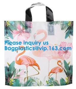 Buy cheap Corn Starch Made Biodegradable&amp;Compostable Flexi Soft Loop Handle Plastic Bag,Soft Loop Handle Plastic Shopping Bag with product