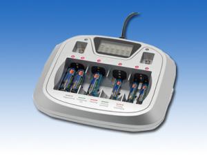 USB Port LCD Battery Charger 9V 1000mAh Multi-size Batteries 4 PCS