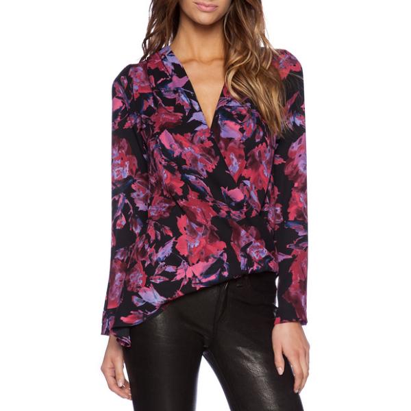 Floral Printed CROSSOVER BLOUSE