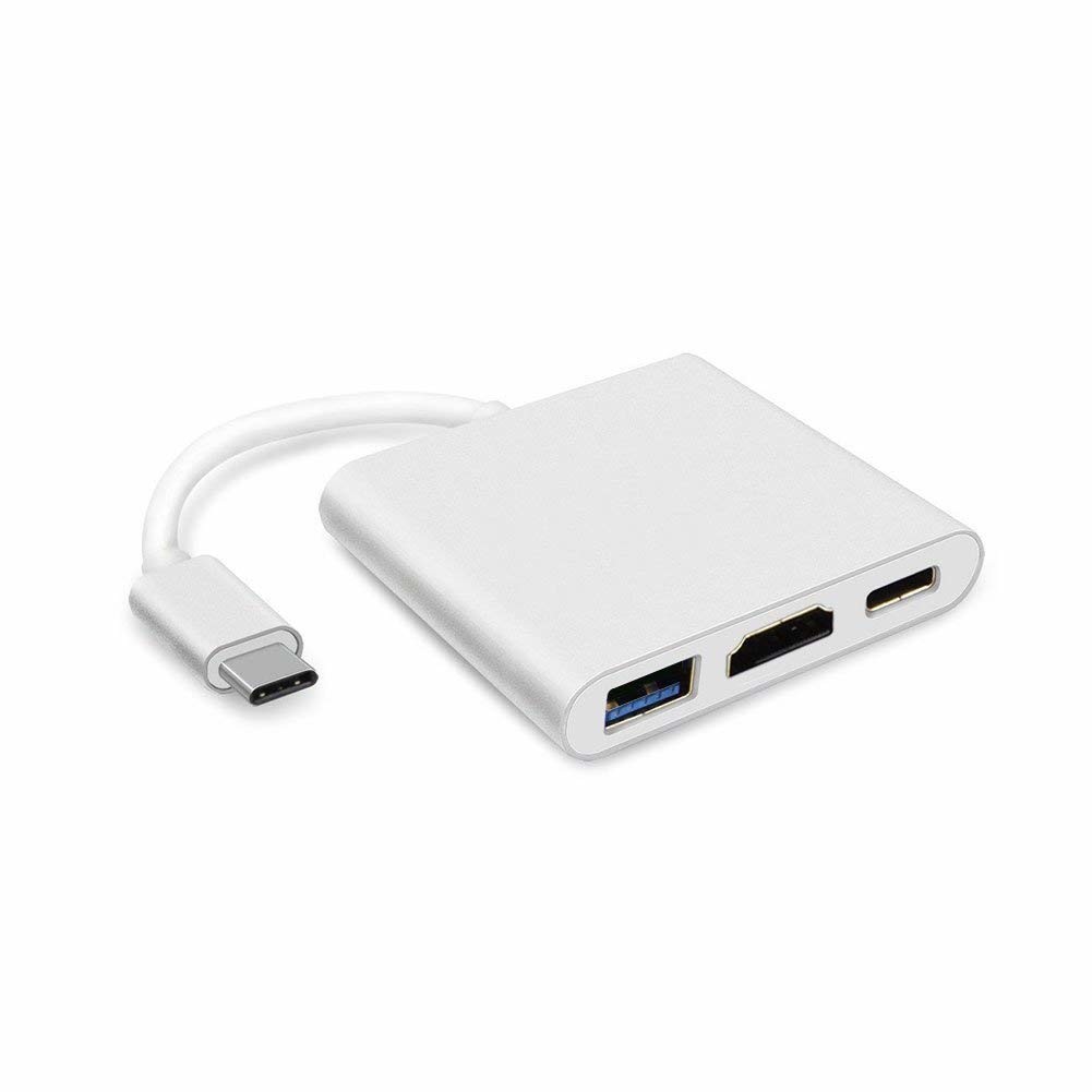 USB C to Adapter USB C Hub Multiport Adapter 3 in 1 Hub with USB 3.0,4k and PD Delivery for Macbook Pro