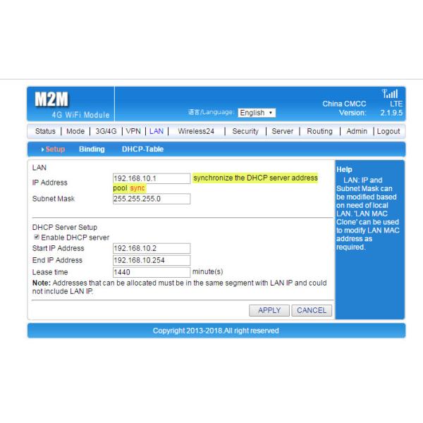 580Mhz ESD Antistatic Protection 4G Wireless Router 35V 2A Input