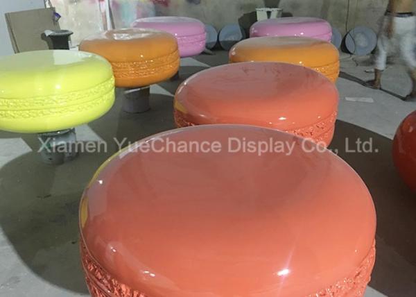 Quality Large Window Display Decoration Fiberglass Macaroon With Custom Size And Color for sale