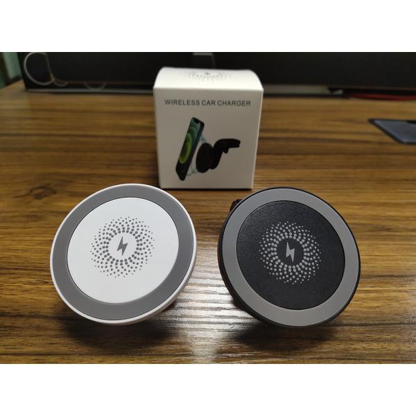 ABS Silicone 15W Fast Wireless Charger Automatic Clamping Car Mount 150KHZ