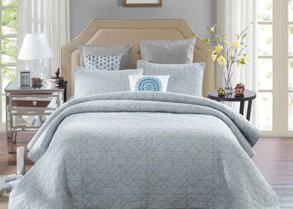 Quality Free Style Geometric Twin Size Bedding Sets Embroidered 3pcs With Logo Customized for sale