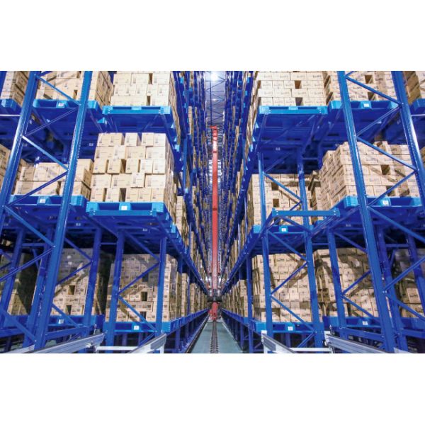 Double Deep pallet Stacker Crane ASRS, Floor Supported SRM(Storage Retrieval Machine), Automatic Storage And Retrieval System,Room Temperature