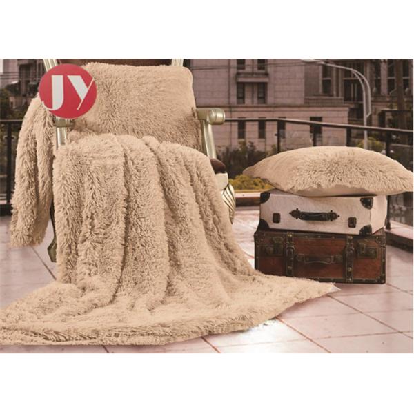 Decorative Long Haired Plush Fur Blanket Shaggy Soft Fuzzy Microfiber For Twin
