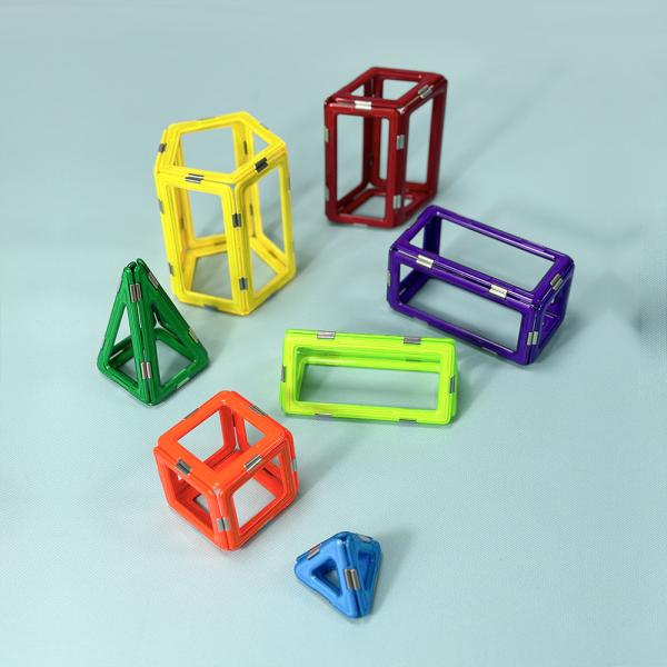 Quality Childrens Magnetic Building Sets , Three Dimensional Construction Magnetic Shape Tiles for sale