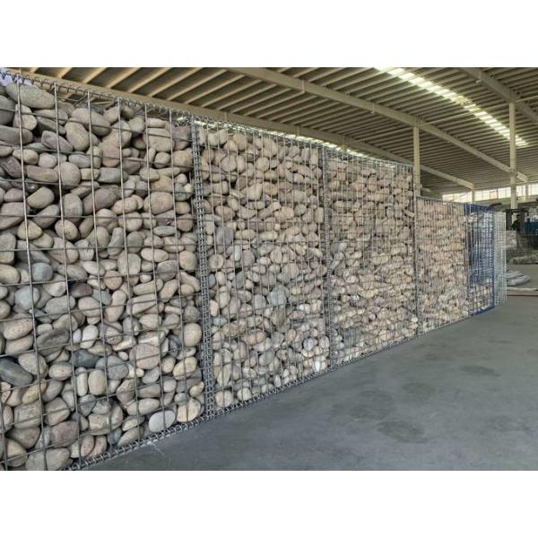 2x0.2x2m Galvanized 6mm Dia Welded Mesh Gabion Fence Wall