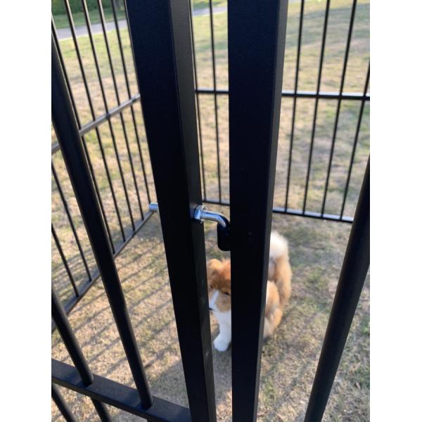 Metal kennel outdoor large dog cage easy to clean and rustproof with lockable dog door with waterproof & anti-UV cover
