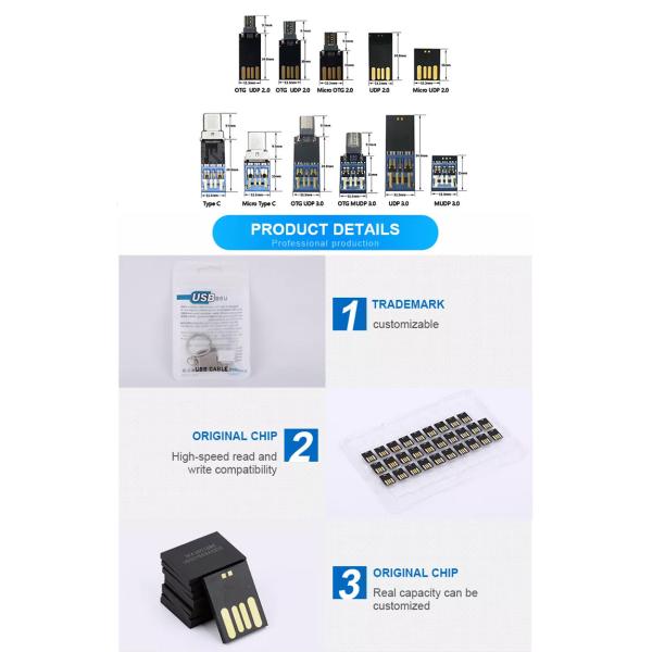 Metal UDP USB Pen Drive Chip 512MB 1GB 2GB 4GB 8GB 16GB 32GB 64GB 128GB