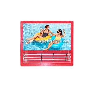 Red Colour Elevator Lcd Advertising Player Display With Led Light Box