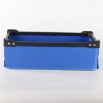 Strong Frame Reusable Plastic Shipping Boxes Black Blue Plastic Crate Container