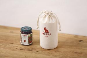Custom Rounding Bottom printed Wine can bag Cotton drawstring personalize LOGO wedding fav