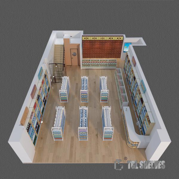 Morden Gondola Shelf Rack Supermarket Easy Installation Cold rolled steel Material