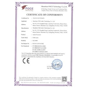 Shenzhen FHB Audio Technology Co., Ltd. Certifications