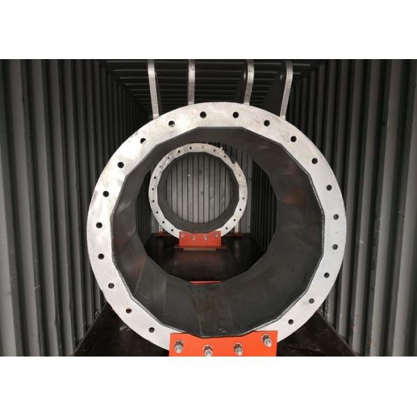 Steel Structure Wind Power Tower , 20m - 180m Free Standing Wind Turbine Tower